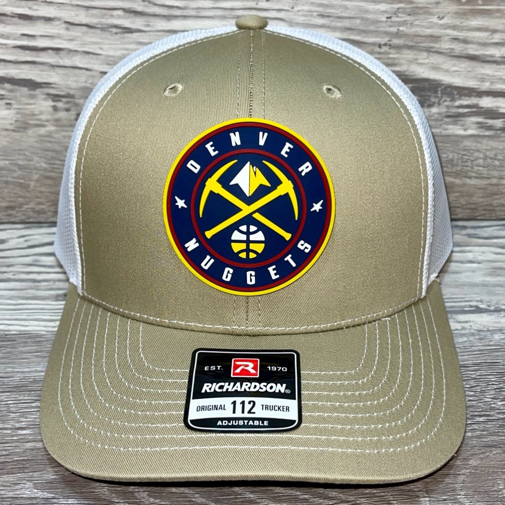 Denver Nuggets 3D Snapback Trucker Hat- Tan/ White